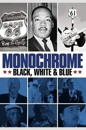 Monochrome: Black, White and Blue Poster